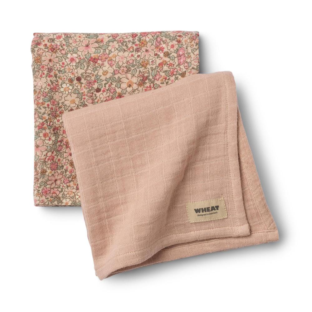 WHEAT 2 pk Muslin Kaya – rose dust