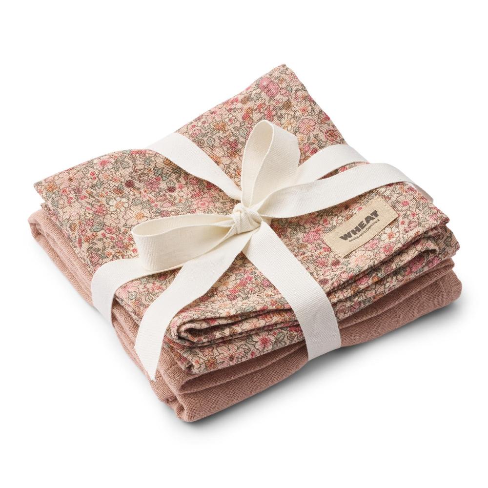 WHEAT 2 pk Muslin Kaya – rose dust