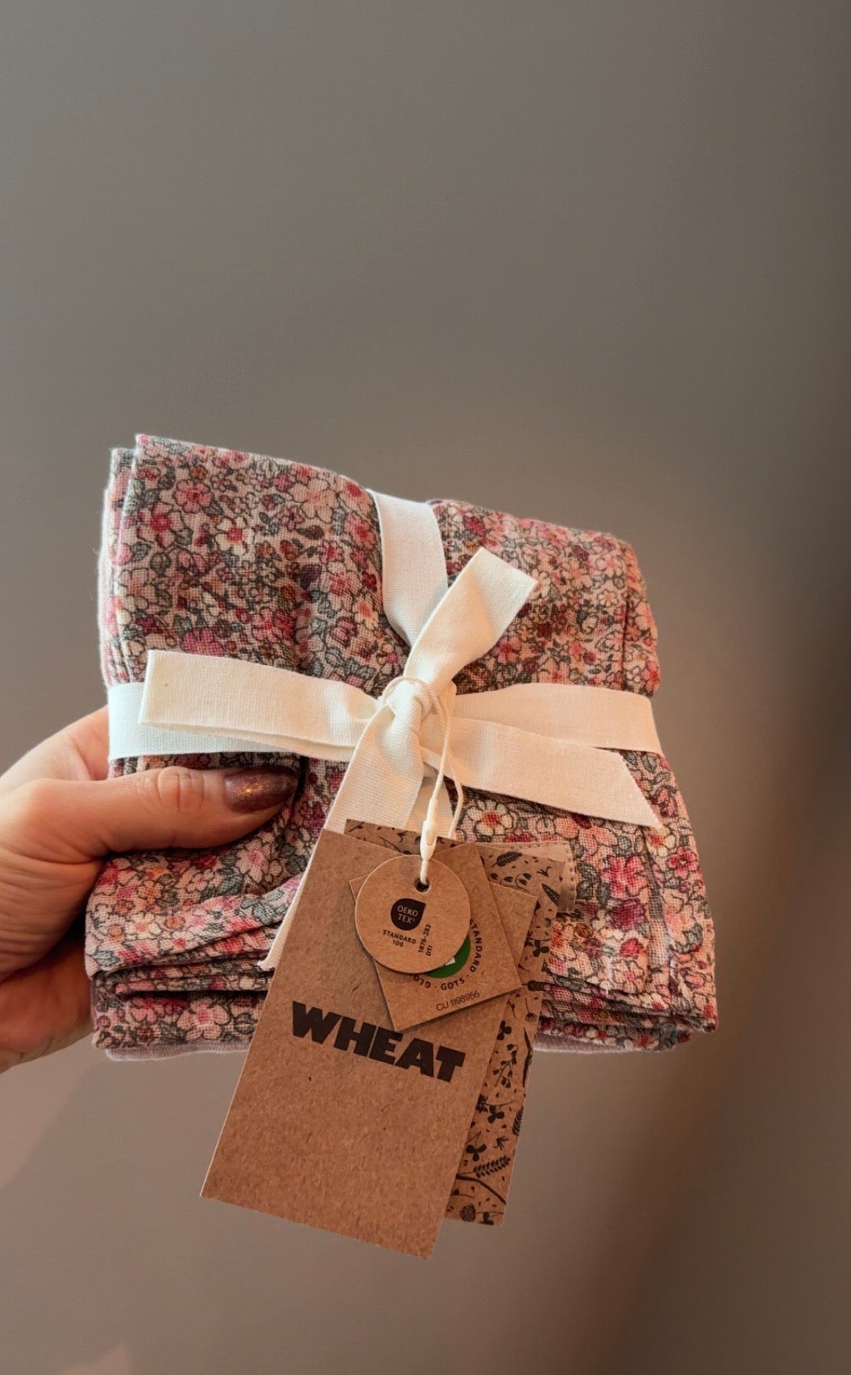 WHEAT 2 pk Muslin Kaya – rose dust