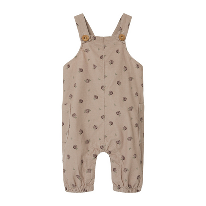 Lil' Atelier I NOLA floral cord overall I Gray morn