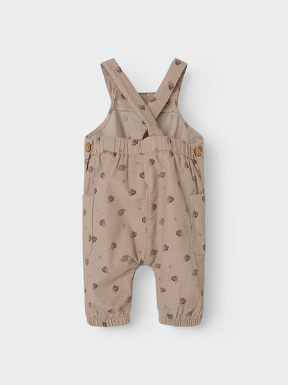 Lil' Atelier I NOLA floral cord overall I Gray morn