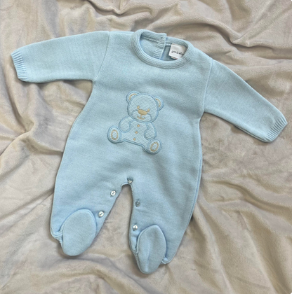 Dandelion I Teddybjørn strikket jumpsuit I Blå