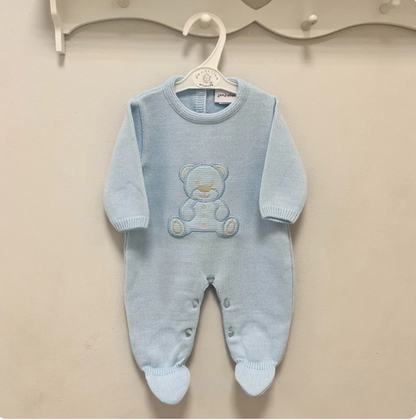 Dandelion I Teddybjørn strikket jumpsuit I Blå